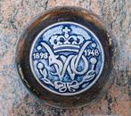Jubileum schaaltje Wilhelmina 1948 zilver en Delfts Blauw, Antiek en Kunst, Ophalen of Verzenden