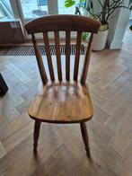 4 Eikenhouten Eetkamerstoelen - Set van 4, Huis en Inrichting, Stoelen, Gebruikt, Bruin, Ophalen of Verzenden, Landelijk