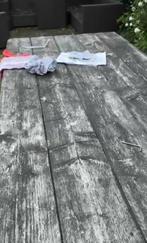 Houten (tuin)tafel - opknapper, Huis en Inrichting, Gebruikt, Vijf personen of meer, 150 tot 200 cm, Rechthoekig