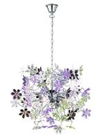 Bloemen hanglamp, Huis en Inrichting, Lampen | Kroonluchters, Metaal, Zo goed als nieuw, Ophalen