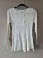 Romantische crème top met strikjes, Ophalen, Nieuw, Beige, Lange mouw