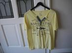 merk pme legend leuk geel shirt mooie print korte mouw large, Ophalen of Verzenden, Zo goed als nieuw, Maat 52/54 (L), Geel