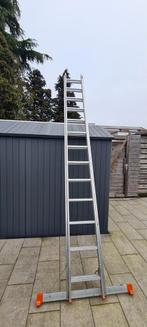 Schuifladder 2x13 treden, Ophalen of Verzenden, Zo goed als nieuw, Ladder, Opvouwbaar of Inschuifbaar