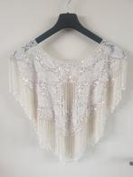 Prachtige pelerine collar, schoudercape kralen/pailletten., Ophalen of Verzenden, Zo goed als nieuw, Wit, Overige typen