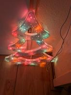 Kerstboom raam hanger met gekleurde lampjes, Ophalen of Verzenden, Zo goed als nieuw