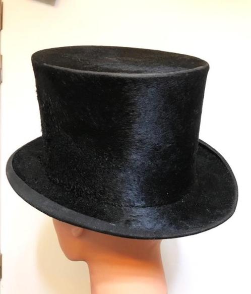 Hoge Hoed Antiek zwart fluweel Belgisch🤗😎👌, Kleding | Heren, Hoeden en Petten, Zo goed als nieuw, Hoed, Ophalen of Verzenden