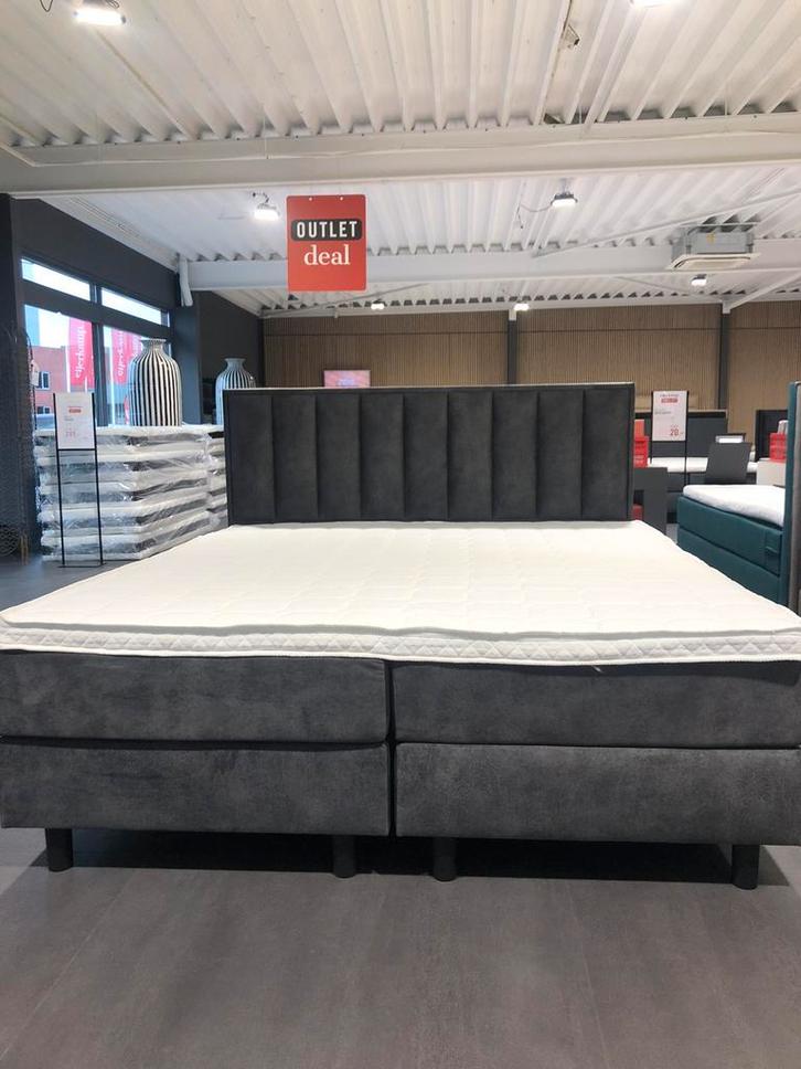 Eijerkamp collectie boxspring Emma graphite, Huis en Inrichting, Slaapkamer | Boxsprings, Zo goed als nieuw, 180 cm, Tweepersoons