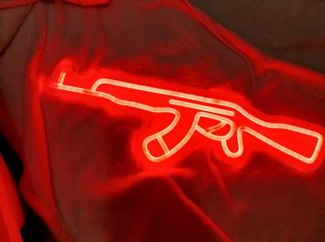 Neon LED verlichting 'ak 47 geweer' intensiteit schakelaar beschikbaar voor biedingen