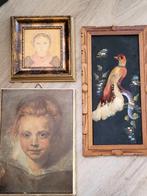 Leuke set vintage schilderijtjes, Antiek en Kunst, Ophalen of Verzenden