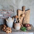 Franse aardewerk kruik grespot houten potje snijplank Etage3, Gebruikt, ., Ophalen of Verzenden, .