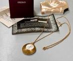 1960-1970 horloge Seiko + ketting Bladgoud zakhorloge antiek, Sieraden, Tassen en Uiterlijk, Horloges | Antiek, Seiko, Zakhorloge