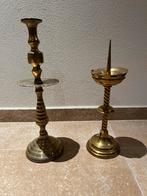 Koperen Kandelaars Set, Jaren 70 Kitsch, Antiek en Kunst, Ophalen of Verzenden, Koper of Brons