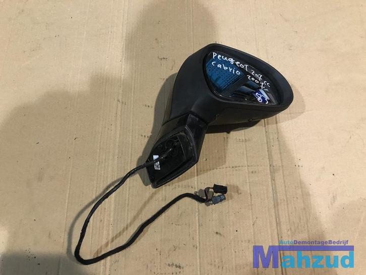 Peugeot 207 CC cabrio rechter buiten spiegel zwart, Auto-onderdelen, Spiegels, Peugeot, Gebruikt, Ophalen of Verzenden