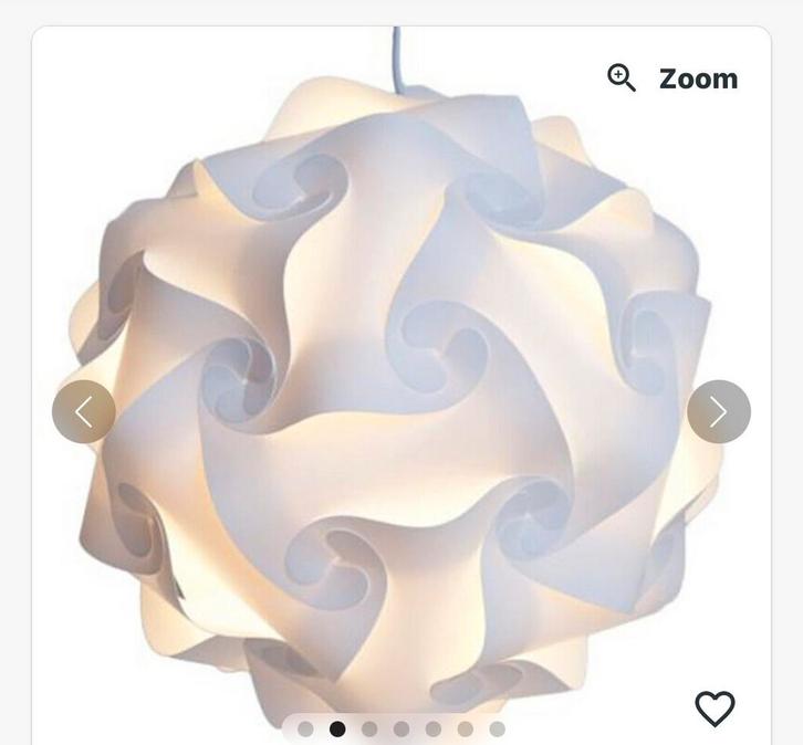 Vouw lamp, Huis en Inrichting, Lampen | Hanglampen, Zo goed als nieuw, Minder dan 50 cm, Kunststof, Ophalen