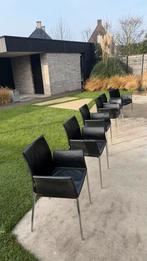 6x Zanotta Lia Armchair - Design Klassiekers - Opknapper, Ophalen, Gebruikt, Zwart, Vijf, Zes of meer stoelen