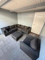 Tuin Loungeset - Hoekbank, tafel en stoel, Tuin en Terras, Ophalen, Kunststof, Gebruikt, 6 zitplaatsen