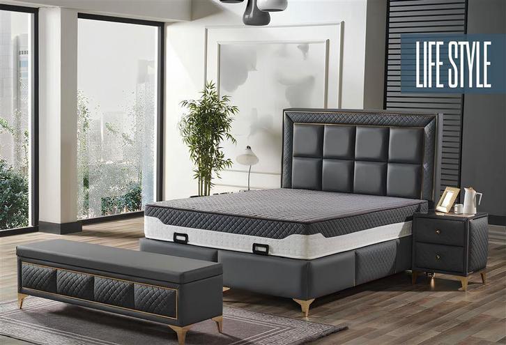 Baza met Opbergruimte Life Style, Huis en Inrichting, Slaapkamer | Boxsprings, Nieuw, 90 cm, Tweepersoons, Ophalen of Verzenden