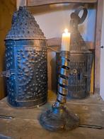 19e eeuws antiek franse kandelaar, rat de cave, Ophalen of Verzenden