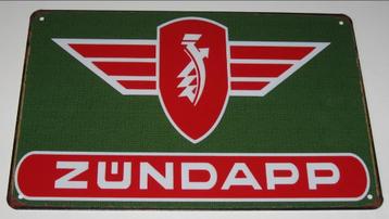 ZUNDAPP BROMMER : Metalen Bord Logo Zundapp Brommer beschikbaar voor biedingen