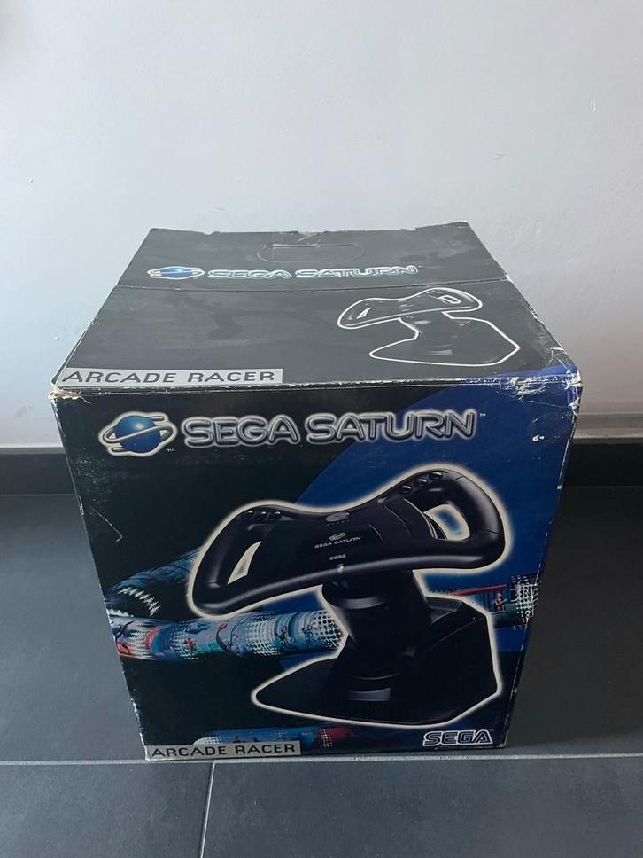 Sega Saturn Arcade racer, Spelcomputers en Games, Spelcomputers | Sega, Gebruikt, Saturn of Dreamcast, Met 1 controller, Ophalen of Verzenden