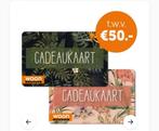 Woonexpress Cadeaukaart t.w.v. €50,00, Tickets en Kaartjes, Eén persoon, Cadeaubon, Overige typen