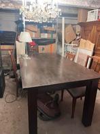 Hardhouten solide rechthoekige eettafel 100x170, Ophalen, Gebruikt, Teakhout, 50 tot 100 cm