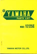 Yamaha YZ125 C Parts List (3417z), Motoren, Handleidingen en Instructieboekjes, Ophalen of Verzenden, Yamaha