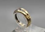 Gouden Vintage bi-color aanschuifring met zirkonia. 2025/338, ., Ophalen of Verzenden, ., Dame