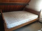 Twee persoons houten bed, Ophalen, Gebruikt, Tweepersoons