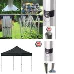 Easy Up Vouwtent Marktkraam 3x3m Hexagon-Frame Zwart, Opvouwbaar, Partytent, Nieuw, Minder dan 5 meter