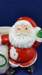 Vintage kerstdecoratie: bloempot kerstman kerststukje. W3, Tweedehands verkoop, Tweedehands verkoop, Gebruikt, Ophalen of Verzenden