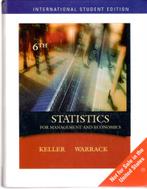 Statistics for Management and Economics, Keller + Warrack, Ophalen of Verzenden, Gelezen, Management