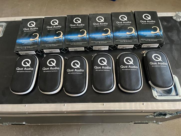 5x Que Audio DA12 DE Omnidirectional headset microfoons, Muziek en Instrumenten, Microfoons, Gebruikt, Zangmicrofoon, Draadloos