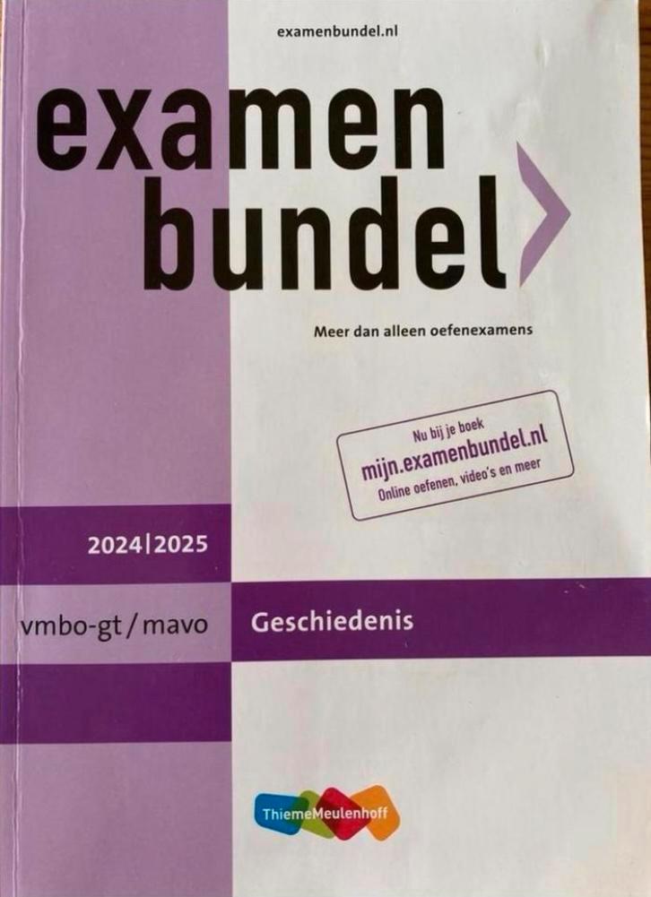 Geschiedenis examenbundel VMBO-2024/2025, Boeken, Schoolboeken, Zo goed als nieuw, Geschiedenis, VMBO, Ophalen of Verzenden