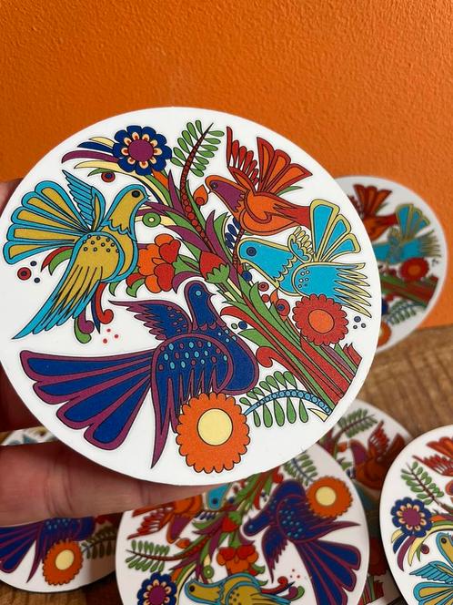 10x Acapulco Flower Power tropische vogels onderzetters, Huis en Inrichting, Woonaccessoires | Onderzetters, Nieuw, Glas of Kopje