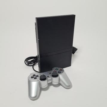Playstation 2 Slim met Zilverkleurige Controller beschikbaar voor biedingen