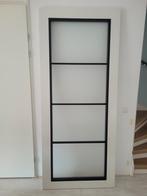 Binnendeur Jan des Bouvrie wit met mat glas, Doe-het-zelf en Verbouw, Deuren en Horren, Ophalen, 215 cm of meer, Binnendeur, Nieuw