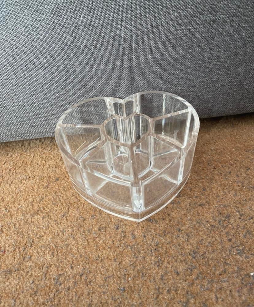 Make-up organizer hartvormig, Ophalen, Kunststof, Mand, Zo goed als nieuw