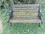 ANTIEK TUINBANK IJZER HOUT, Tuin en Terras, Tuinbanken, Ophalen, Gebruikt