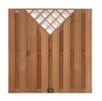 Tuinscherm met V-Trellis hardhout 180x180cm Recht, Tuin en Terras, Ophalen, 150 tot 200 cm, Nieuw, 150 tot 200 cm