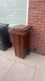 Bruine 120L Afvalcontainer - Minicontainer op Wielen, Huis en Inrichting, Woonaccessoires | Prullenbakken, 40 liter of meer, Ophalen