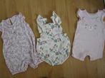 Drie schattige zomerpakjes aan 1 stuk / jumpsuit - maat 68, Meisje, Ophalen of Verzenden, Zo goed als nieuw, Broekje