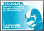 Honda CBR900 RR Fire Blade Handbuch handboek (3091z), Motoren, Verzenden, Honda