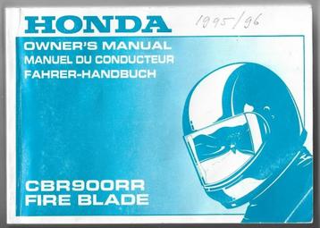 Honda CBR900 RR Fire Blade owner manual (3091z) beschikbaar voor biedingen