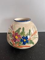 Vintage Keramieken Vaas met Bloemmotief, Antiek en Kunst, Antiek | Keramiek en Aardewerk, Ophalen of Verzenden