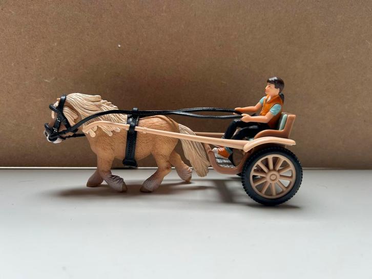 Schleich sulky 1, Verzamelen, Dierenverzamelingen, Zo goed als nieuw, Beeldje of Figuurtje, Paard, Ophalen of Verzenden