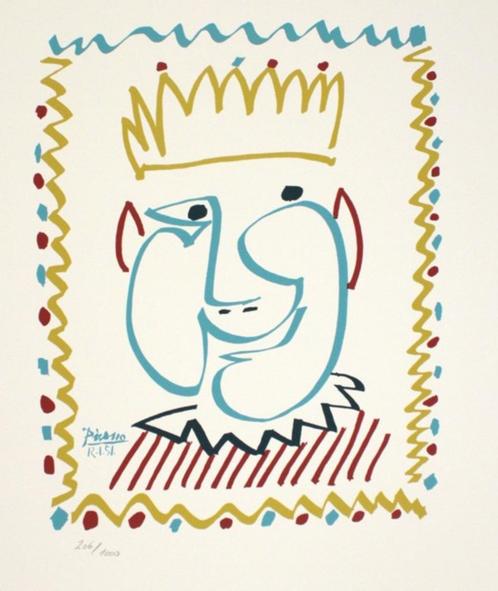 Picasso(1881)Kleur Lithografie "Gompos Carnaval I I" Ges Gen, Antiek en Kunst, Kunst | Litho's en Zeefdrukken, Ophalen of Verzenden