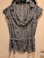 Xandres, blouse kapmouwtje, doorschijnend, feestelijk, 46, Blauw, Maat 46/48 (XL) of groter, Ophalen of Verzenden, Zo goed als nieuw