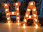 Industriële staal letter verlichting H en A., Ophalen, Zo goed als nieuw