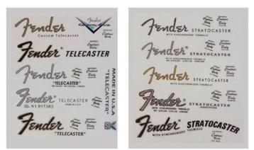 Setje Telecaster of Stratocaster restauratiedecals beschikbaar voor biedingen